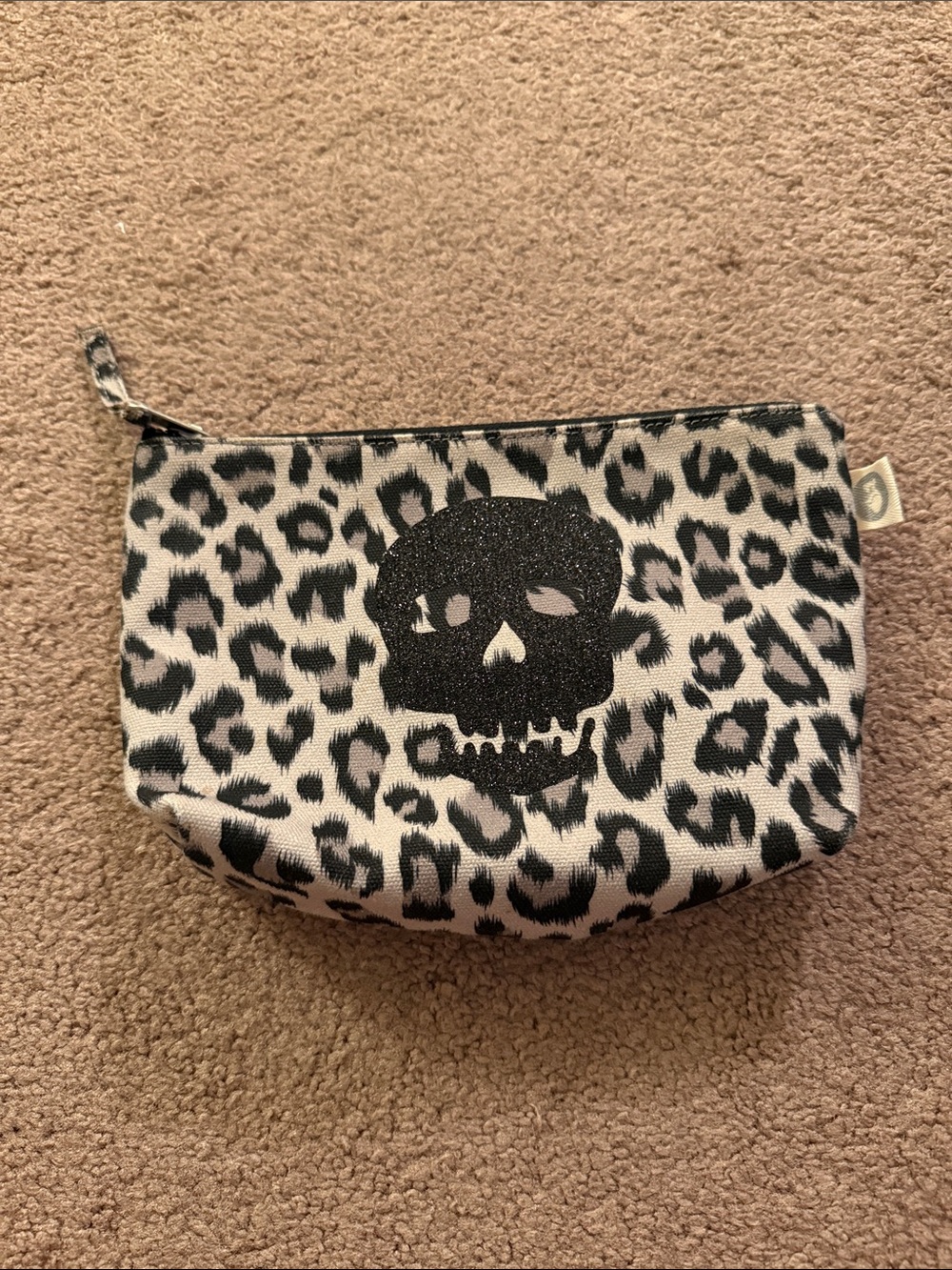 Leopard Print Skull Cosmetic Pouch - NEW!